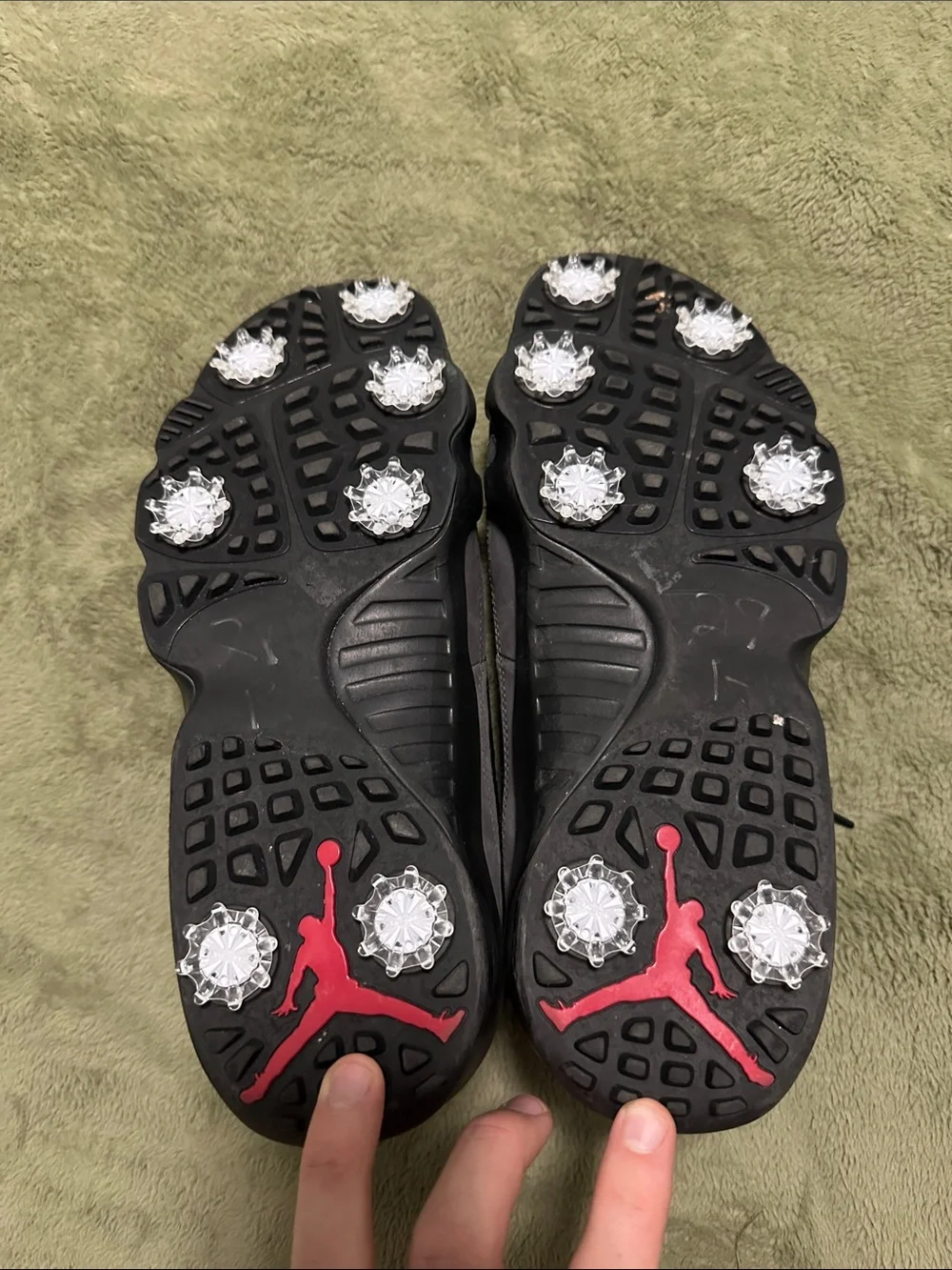 Jordan IX size 12 Men's Black and Red Low-Top Golf Sneakers